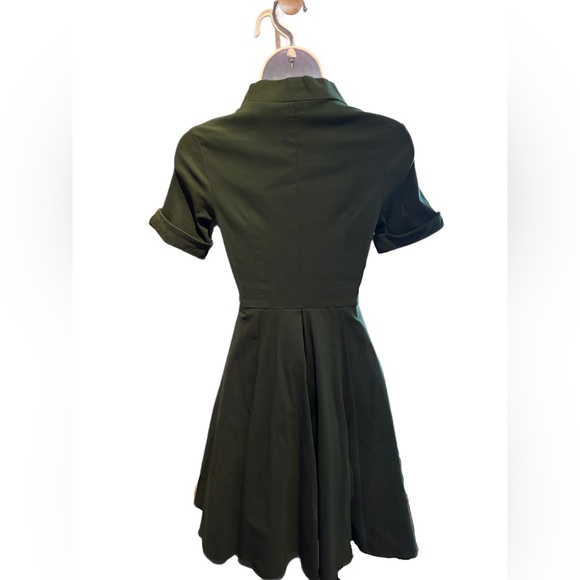 Dollz and Dames | 50s inspired swing dress | Forest Green - small - Picture 2 of 9